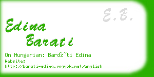 edina barati business card